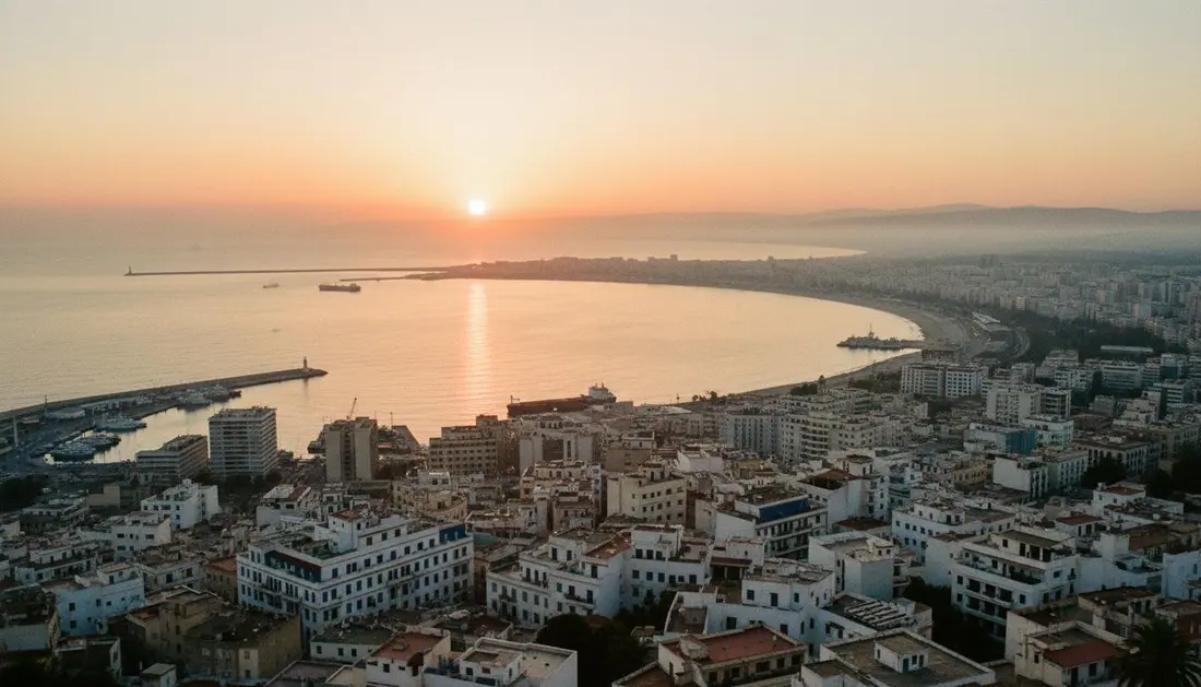La baie d'Alger au lever du soleil