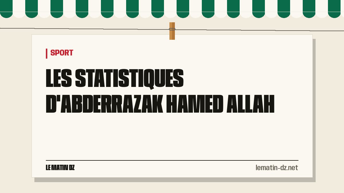 Les statistiques d’Abderrazak Hamed Allah